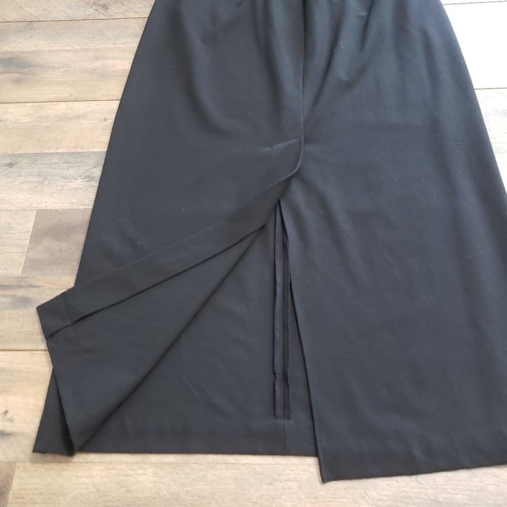 Isda & Co. Stretchy Long Black Pocket Maxi Skirt 12 Minimal Career Corpcore Goth - Picture 5 of 8